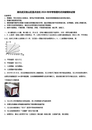 湖北武汉青山区重点名校2024年中考物理对点突破模拟试卷含解析.doc