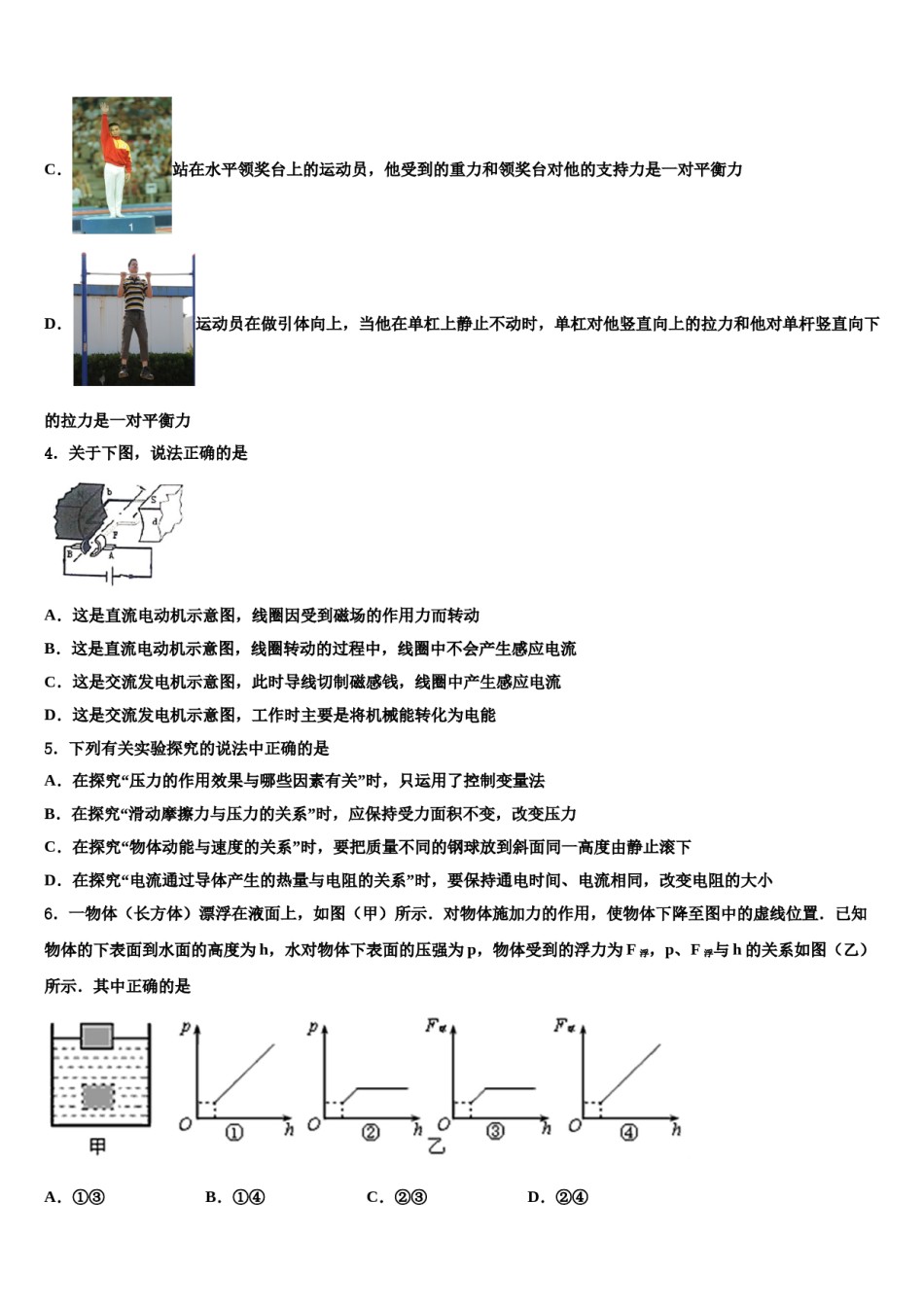 湖北省南漳县市级名校2024届中考物理押题卷含解析.doc_第2页