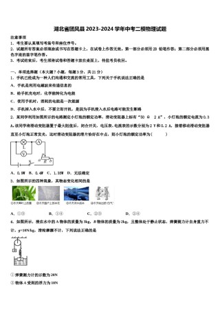 湖北省团风县2023-2024学年中考二模物理试题含解析.doc