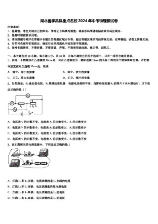 湖北省孝昌县重点名校2024年中考物理模试卷含解析.doc