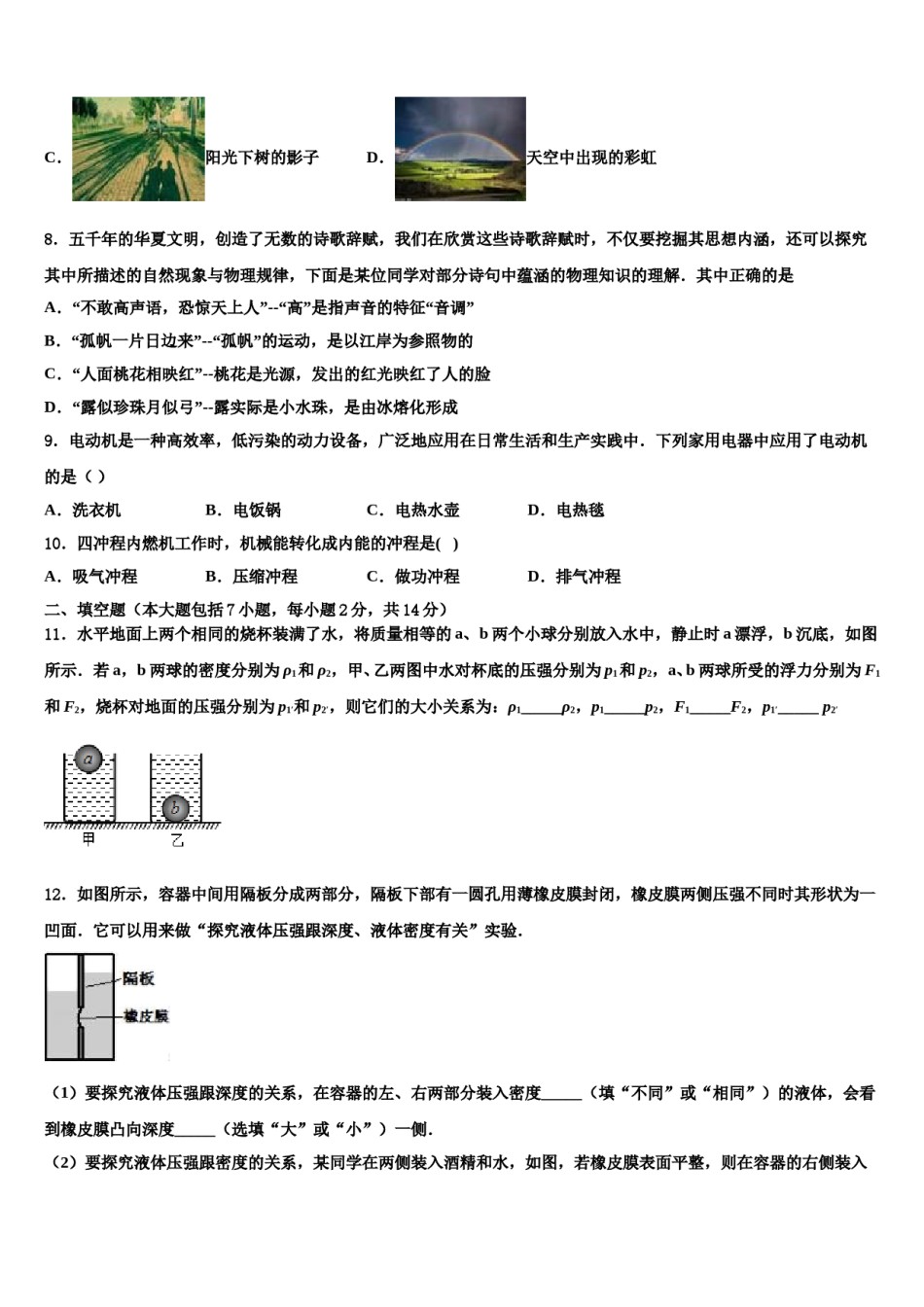 湖北省恩施州东城中学2024年中考物理押题卷含解析.doc_第3页