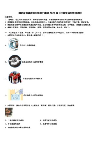 湖北省通城市隽水镇南门中学2024届十校联考最后物理试题含解析.doc
