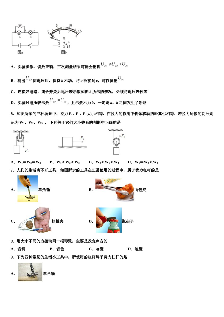 湖北省黄冈市季黄梅县重点达标名校2023-2024学年中考物理押题卷含解析.doc_第2页