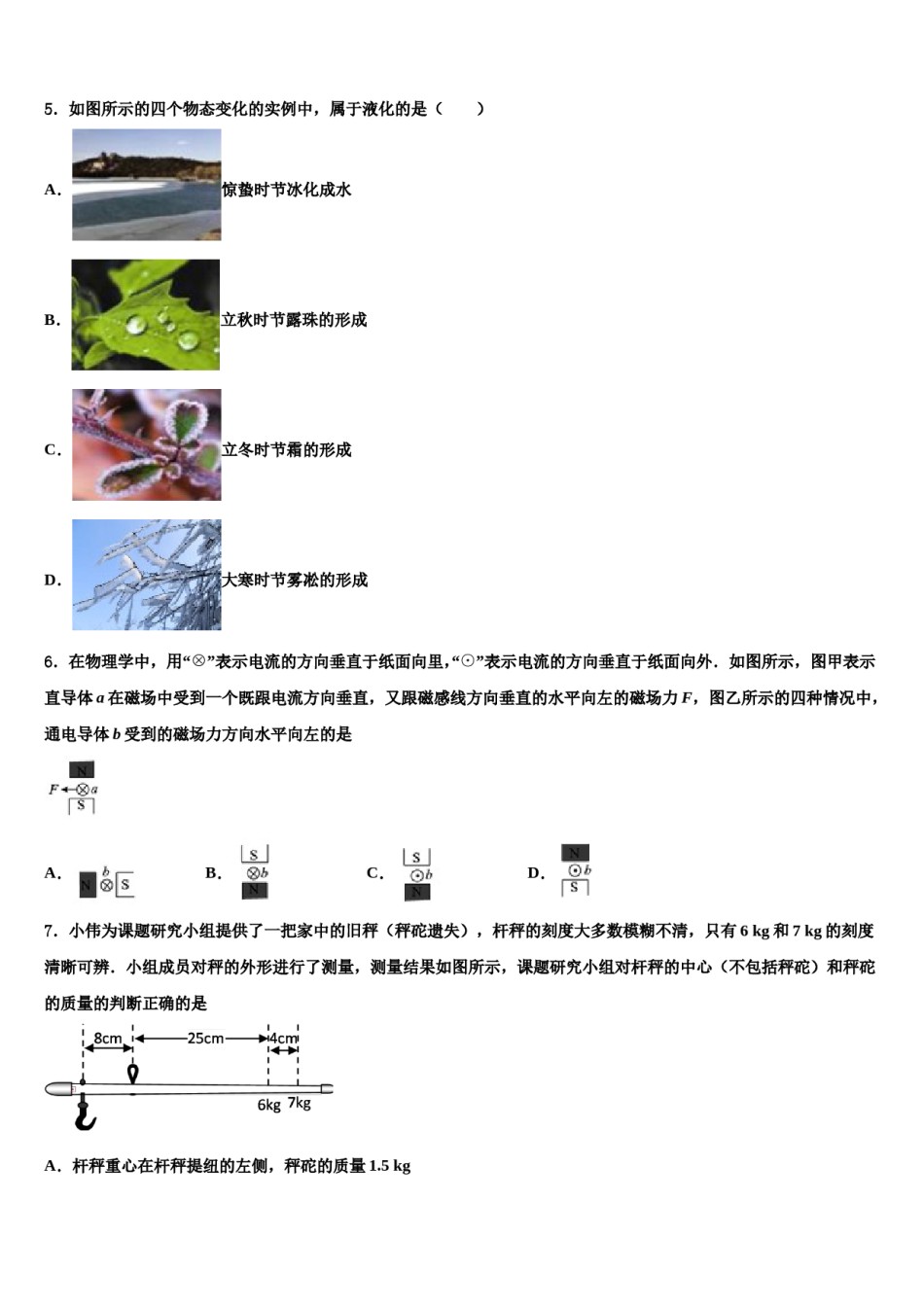 湖南永州市祁阳县重点中学2023-2024学年中考物理适应性模拟试题含解析.doc_第2页