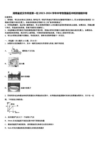 湖南省武汉市常青第一校2023-2024学年中考物理最后冲刺浓缩精华卷含解析.doc