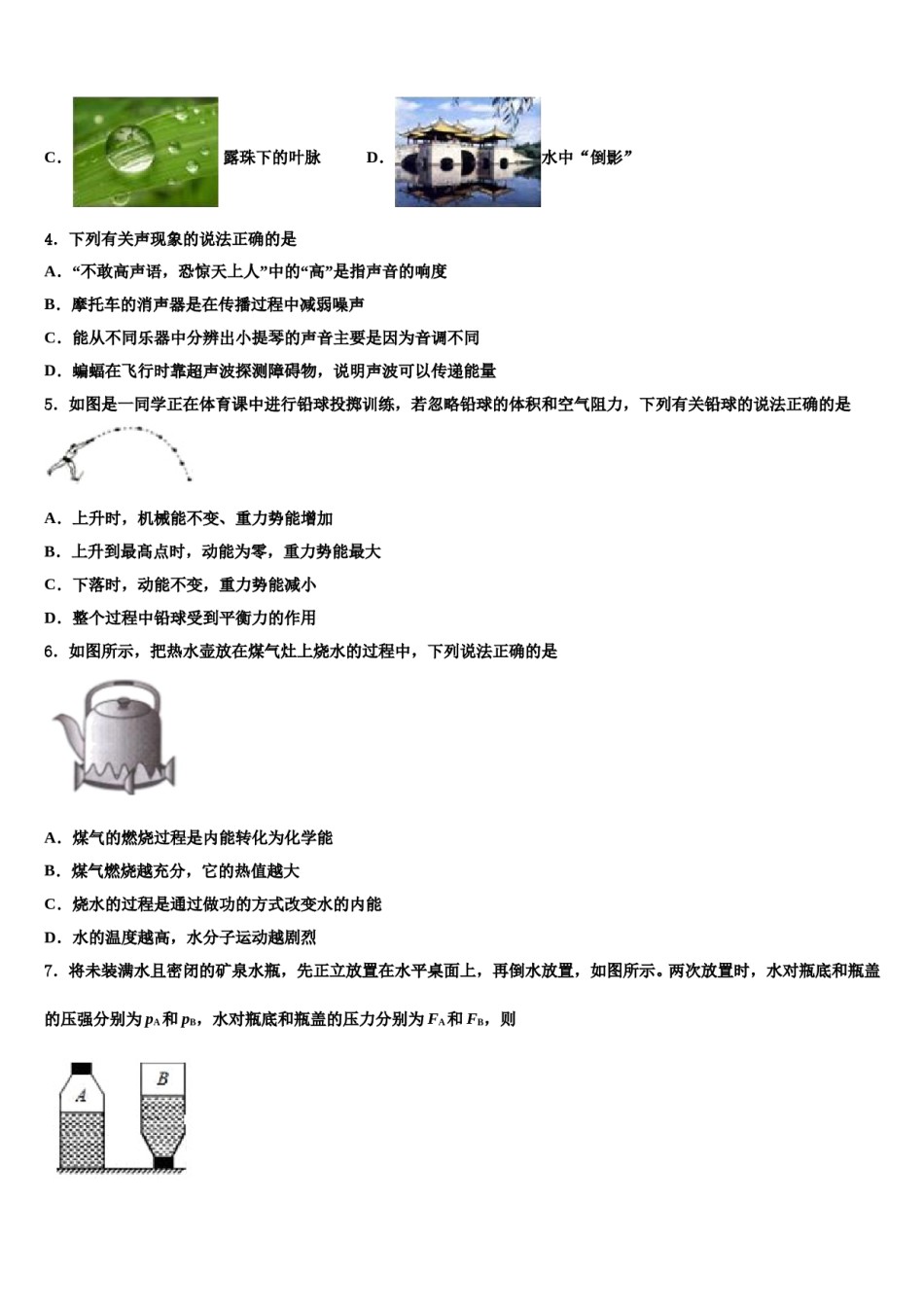 湖南省澧县市级名校2024届中考物理模拟试题含解析.doc_第2页