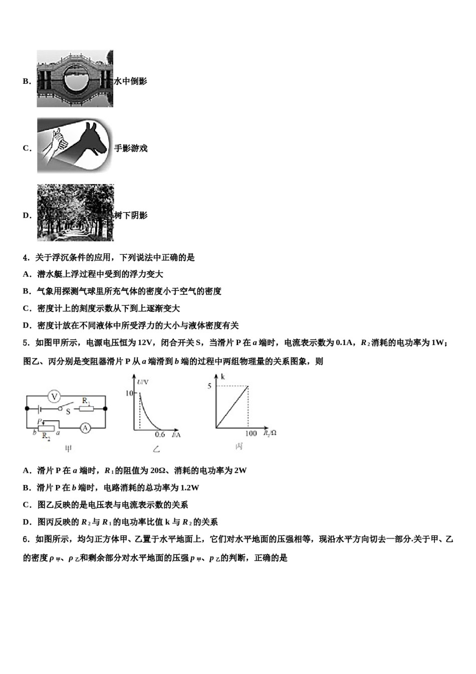 湖南省邵阳市双清区第十一中学2023-2024学年中考物理押题试卷含解析.doc_第2页