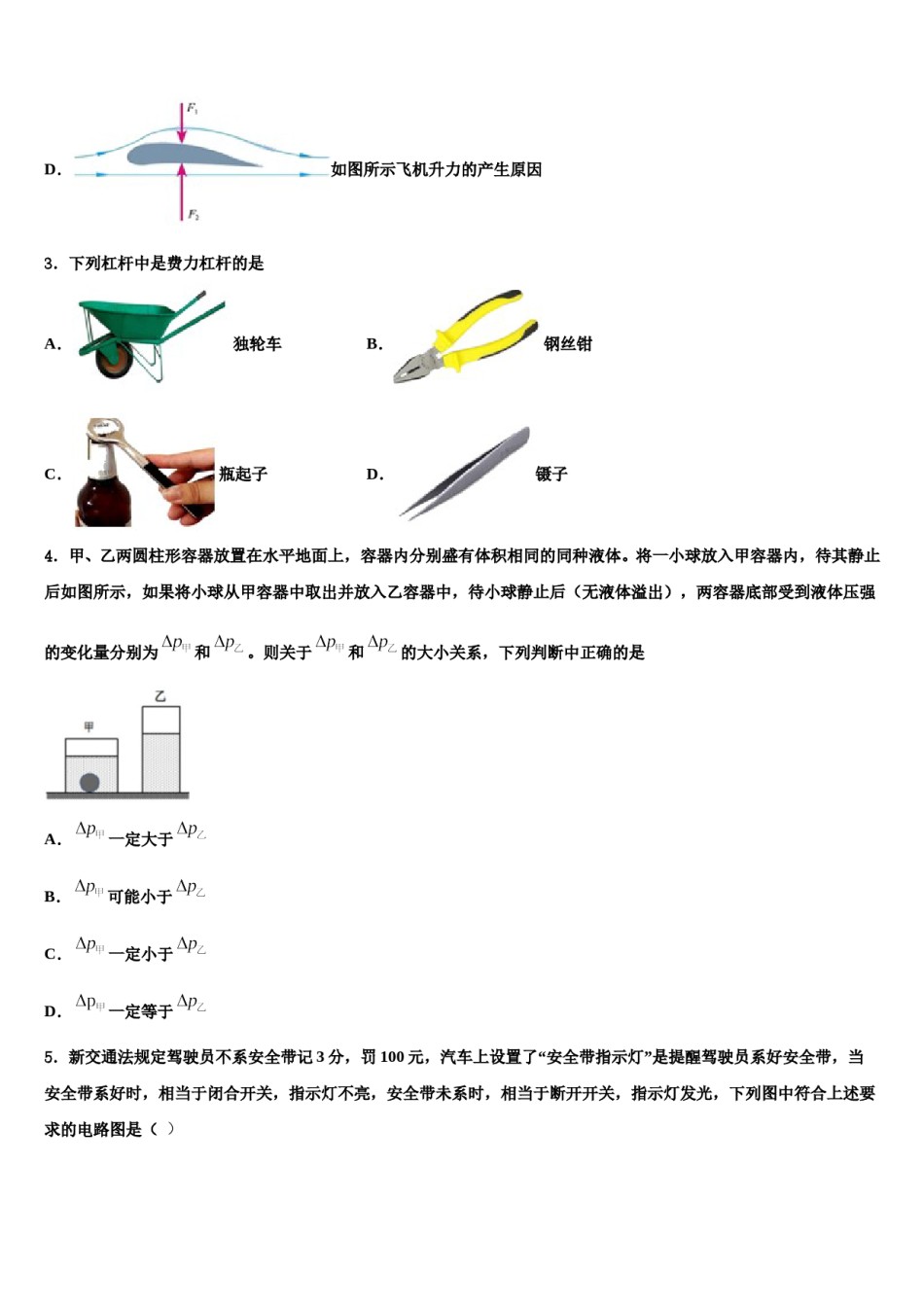 福建省东山县达标名校2024届中考适应性考试物理试题含解析.doc_第2页