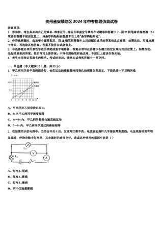 贵州省安顺地区2024年中考物理仿真试卷含解析.doc