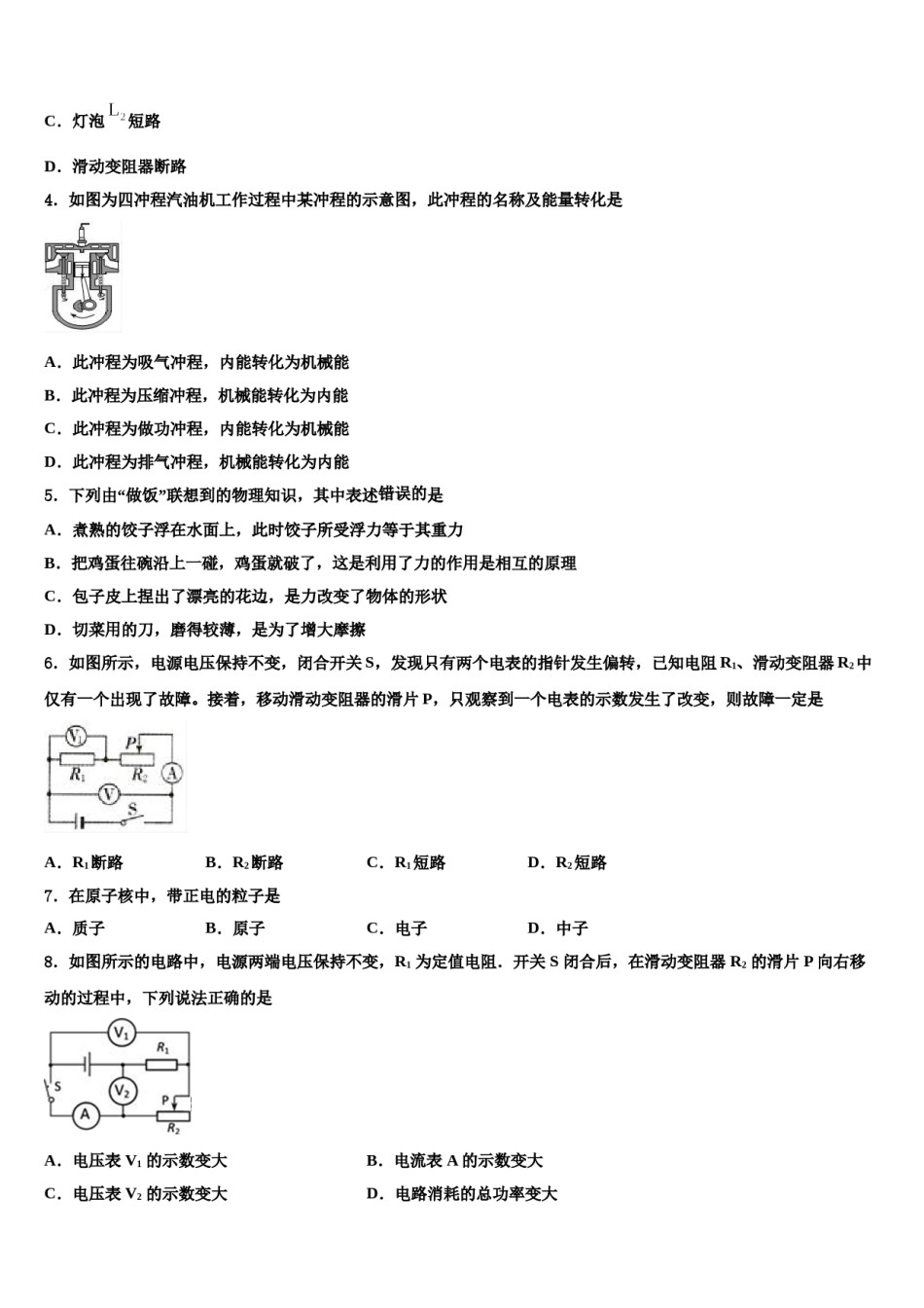 辽宁省丹东市第十四中学2024年中考物理全真模拟试卷含解析.doc_第2页