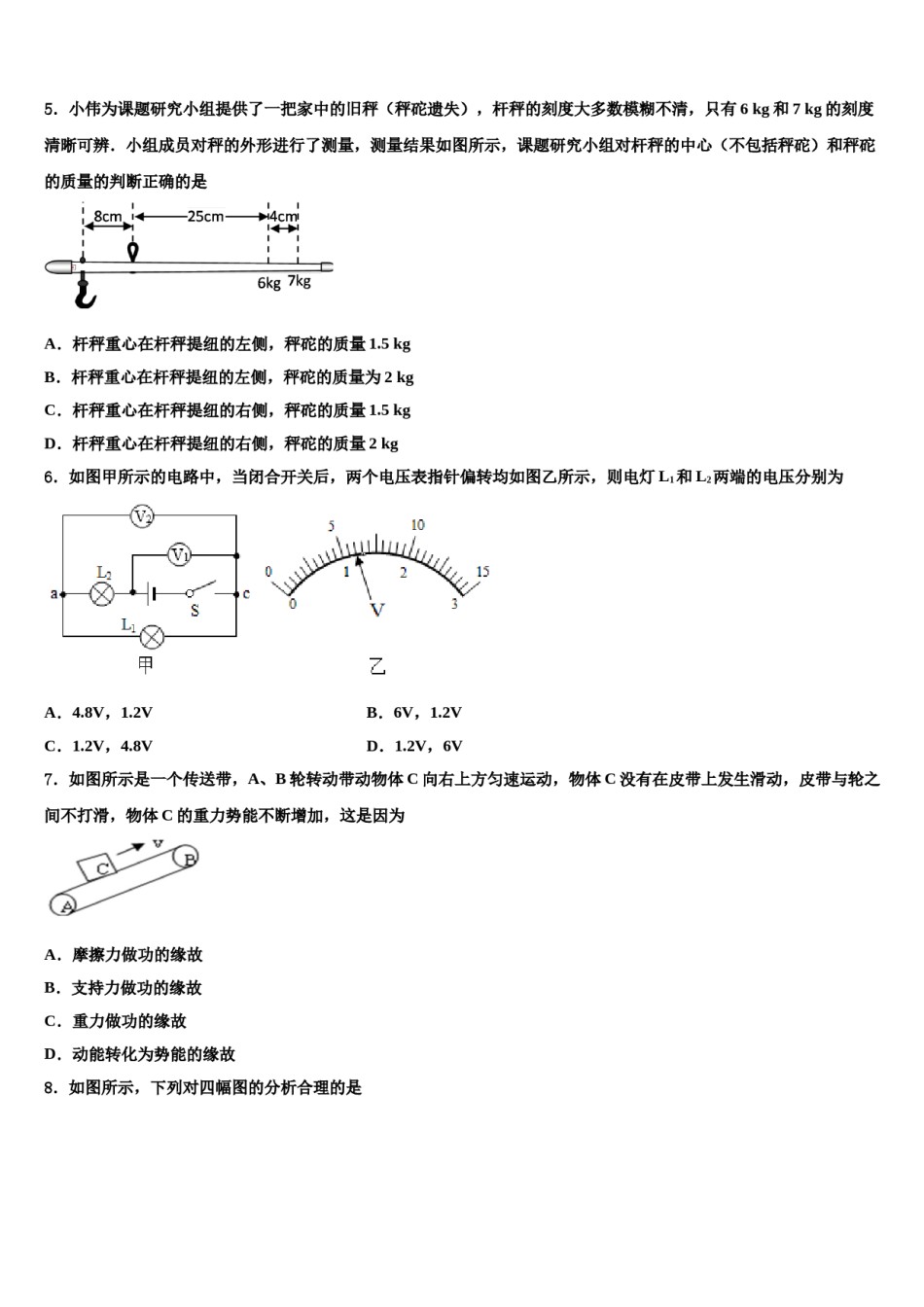 辽宁省大连协作校2024届中考四模物理试题含解析.doc_第2页