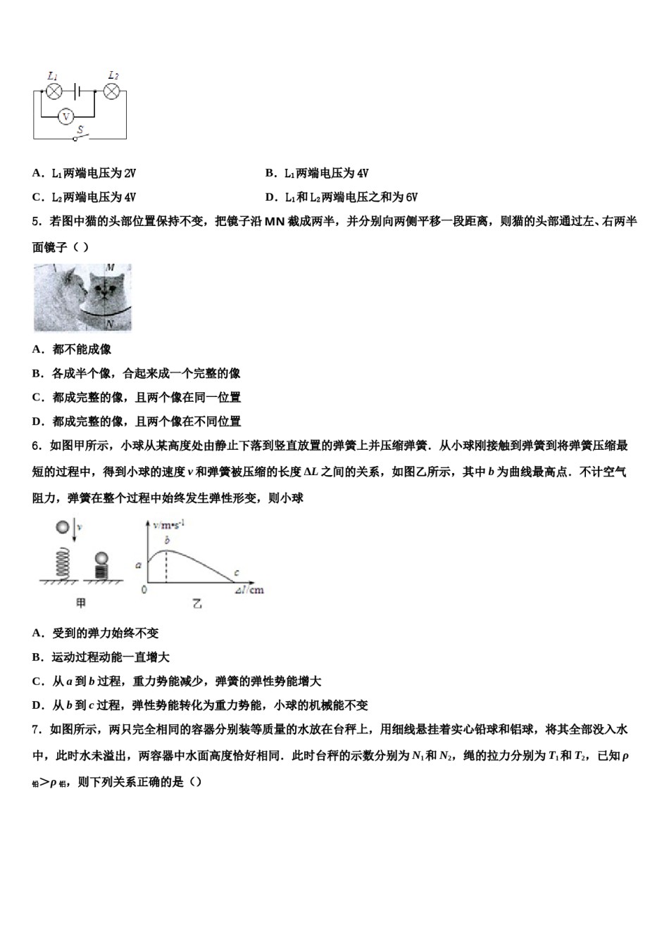 辽宁省朝阳市建平县重点中学2024届中考四模物理试题含解析.doc_第2页