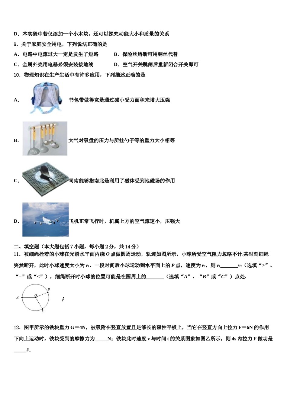 辽宁省沈阳市南昌中学2024年中考考前最后一卷物理试卷含解析.doc_第3页
