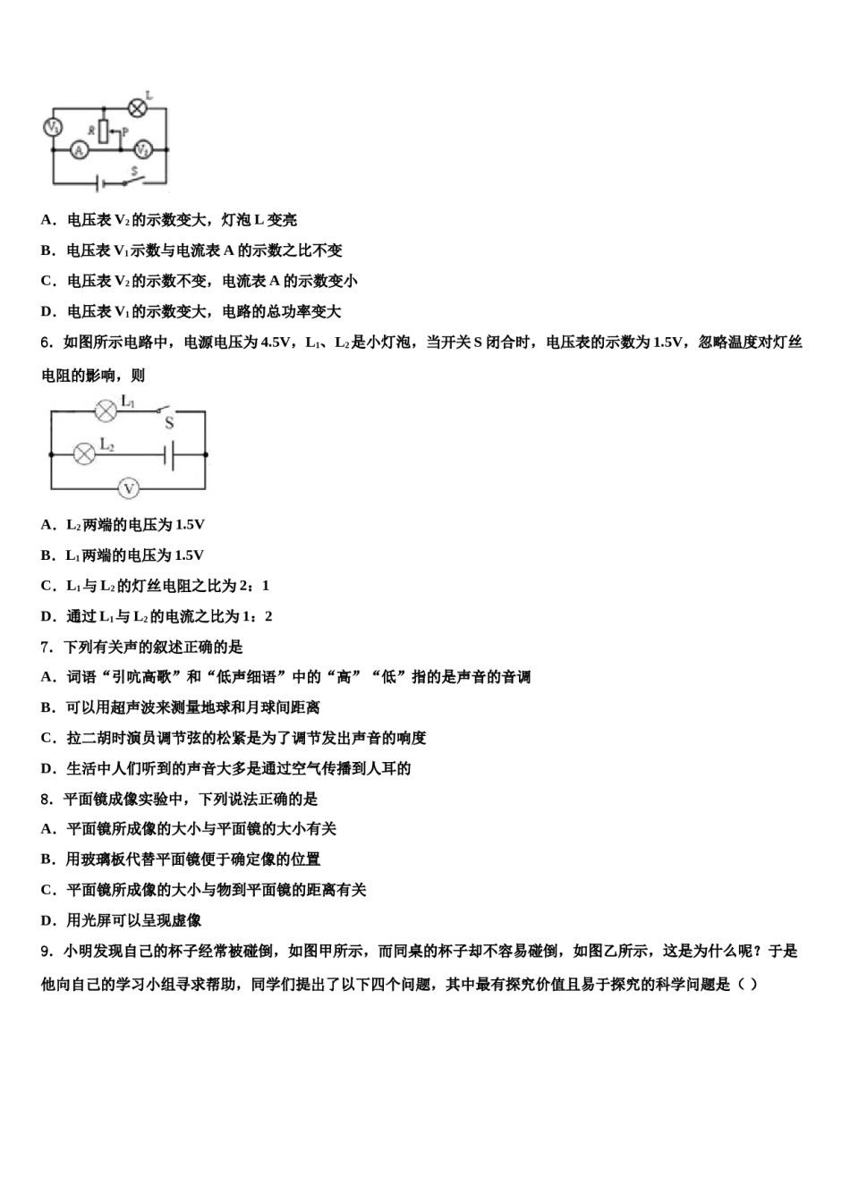 辽宁省铁岭市2024年中考物理模试卷含解析.doc_第2页