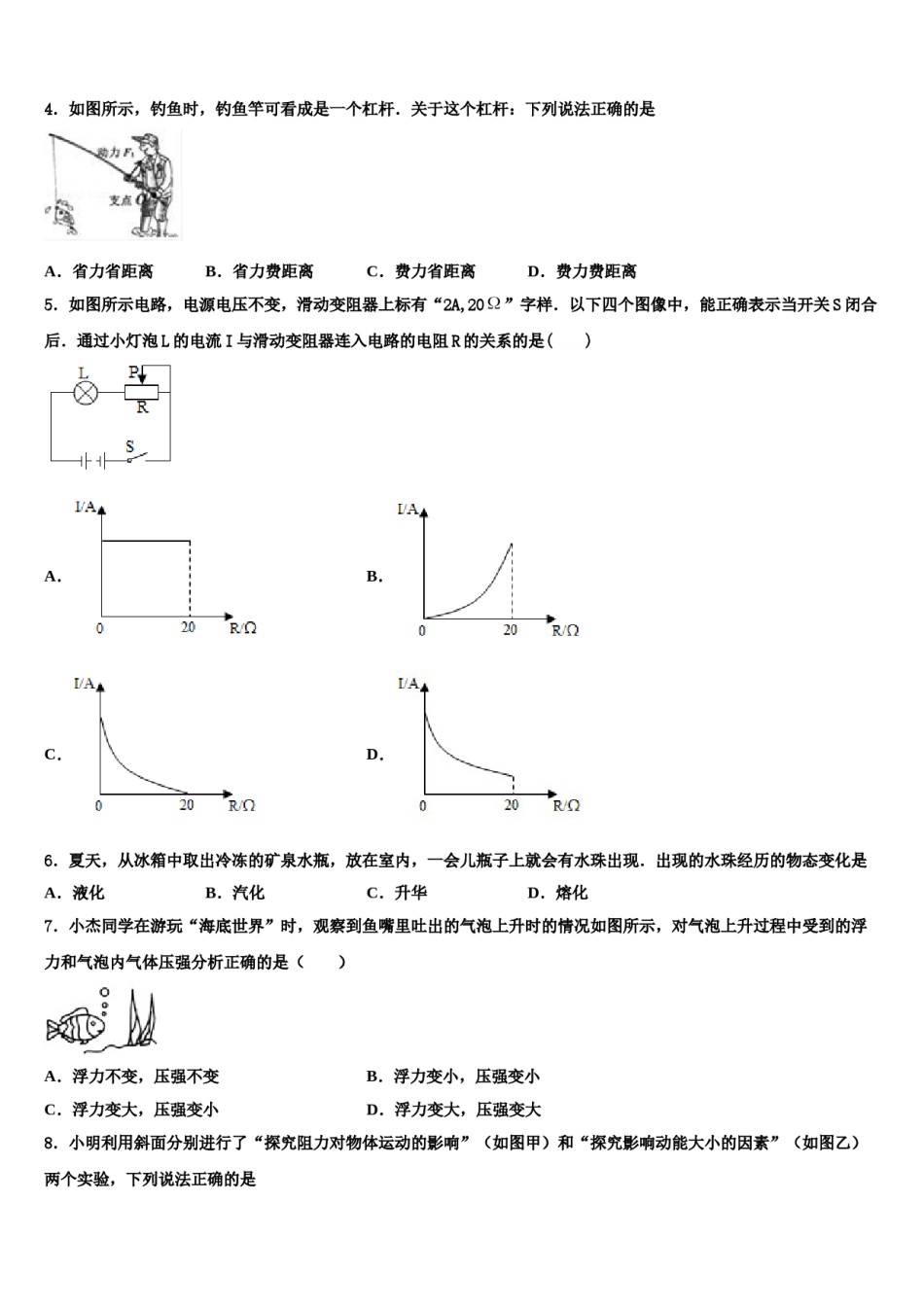 重庆市八中达标名校2024届中考物理模试卷含解析.doc_第2页