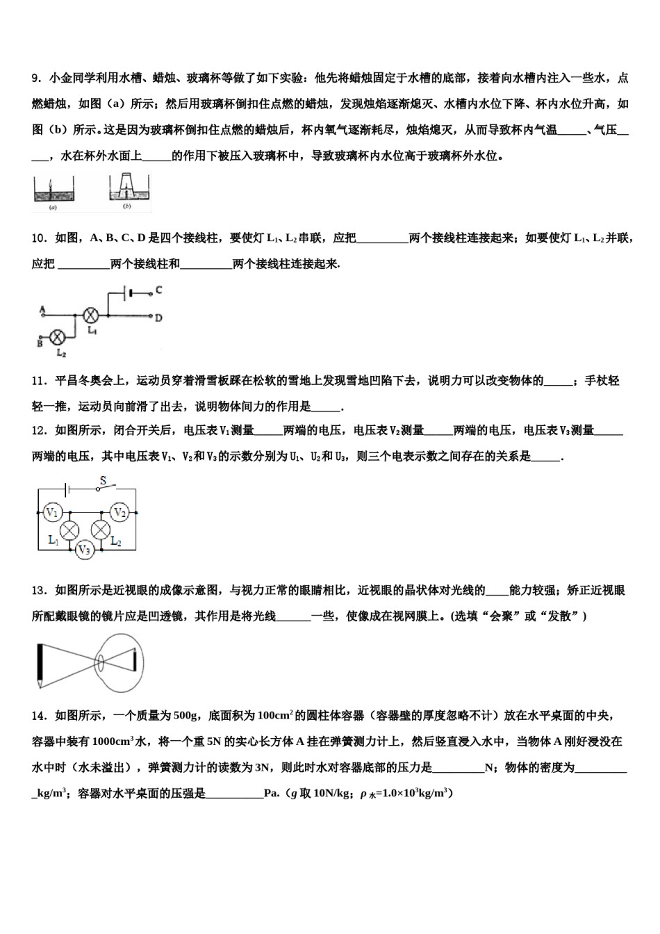 重庆市江津聚奎中学联盟重点达标名校2024届中考猜题物理试卷含解析.doc_第3页