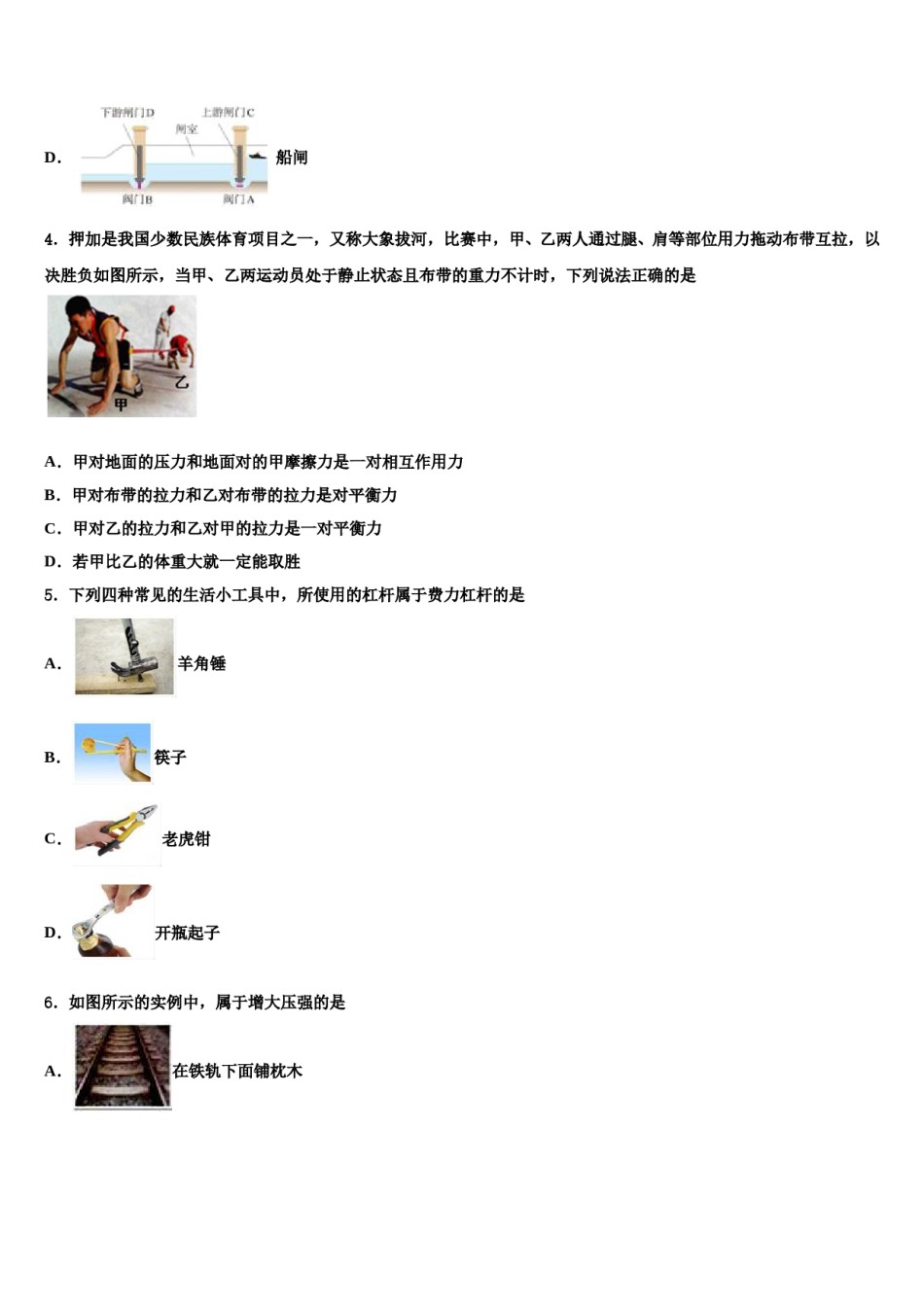重庆市长寿区川维片区市级名校2023-2024学年中考冲刺卷物理试题含解析.doc_第2页