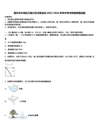重庆市长寿区川维片区市级名校2023-2024学年中考冲刺卷物理试题含解析.doc