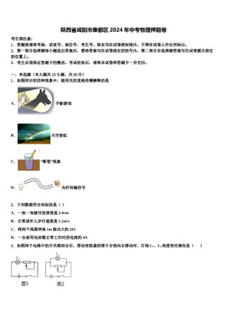 陕西省咸阳市秦都区2024年中考物理押题卷含解析.doc