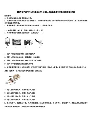 陕西省西安交大附中2023-2024学年中考物理全真模拟试题含解析.doc
